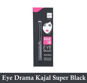 Elle 18 Eye Drama Super Black Kajal - Pack of 1 (0.35gm)
