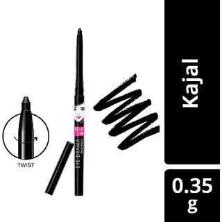 Elle 18 Eye Drama Kajal Super Black - (0.35gm)