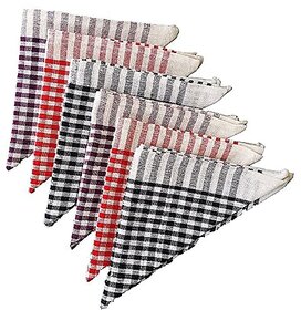 Thriftkart Reusable Cotton Cleaning Cloth Multipurpose Kitchen Napkin Table Wipe Napkins (Multicolour Large Size 16x24 Inches Pack of 6)