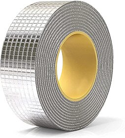 Thriftkart Waterproof Aluminium Rubber Tape for Leakage Repair Hot & Cold Temperature Aluminium Foil Tape (5CM x 5M Silver)