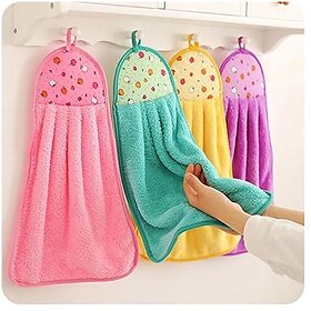 Thriftkart Cleaning Cloth Towels Microfiber Sink Towel Cloth with Loop (Pack of 4)