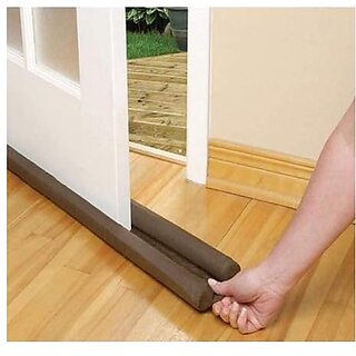                       Thriftkart Door Bottom Sealing Strip Guard Sealer Dusr Air Sound Stopper for Home Office Kitchen (Brown Pack of 2 Size: 60-65 inches)                                              