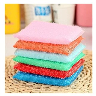                       Thriftkart Polyester Regular Scrub for Kitchen Cleaning Slab Tiles (Multicolor Pack of 1)                                              