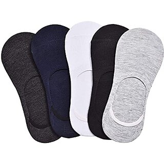                       Thriftkart Solid Unisex Cotton Ankle Socks for Men and Women (Free Size Pack of 5 Multicolor)                                              
