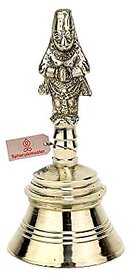 Spherulemuster Brass Ghanti Hanuman Face| Ghanti for Pooja | Worship| Puja Ghanti Bell for Home Pooja (Gold 14.50x3x6.50cm)