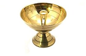 Spherulemuster Brass Handmade Pyali Deepak for Home Temple and Office Decoration