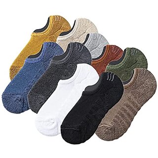                       Thriftkart Men Cotton and Spandex No Show Low Cut Loafer Socks with Anti Skit Silicon Towel Terry For Men & Women (Multi Colors)                                              