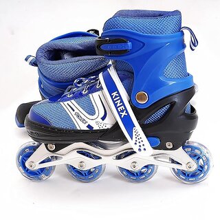                       UnV Adjustable Inline Roller Skates for Boys & Girls, 7 to 14 Years Unisex Outdoor Skating Shoes Roller Blades                                              