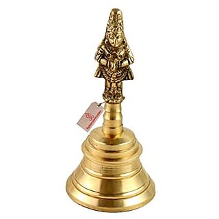 Spherulemuster Brass Hanuman Face Bell/ Ghanti for Pooja | | Puja Ghanti Bell for Home Pooja (Gold)