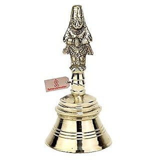 Spherulemuster Brass Ghanti Hanuman Face| Ghanti for Pooja | Worship| Puja Ghanti Bell for Home Pooja (Gold 14.50x3x6.50cm)