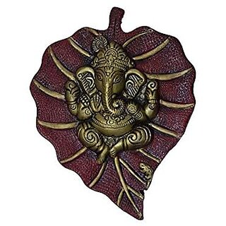 Spherulemuster Metal Pan Patta Ganesh Decorative Wall Hanging and Showpiece Figurine (Red) Spherulemuster Metal Pan Patta Ganesh Decorative Wall Hanging and Showpiece Figurine (Red)