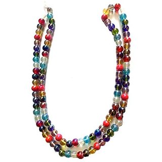                       Spherulemuster Crystal Mala for Neck Wearing and Jap (Multi Colour)                                              