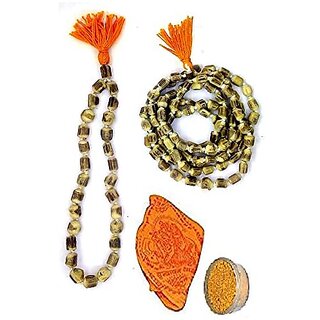Spherulemuster Sumarini Tulsi Mala for Wrist and Neck Wearing with Gomukhi Bag (Set of 3) |Free Chandan Tika| Spherulemuster Sumarini Tulsi Mala for Wrist and Neck Wearing with Gomukhi Bag (Set of 3) |Free Chandan Tika|
