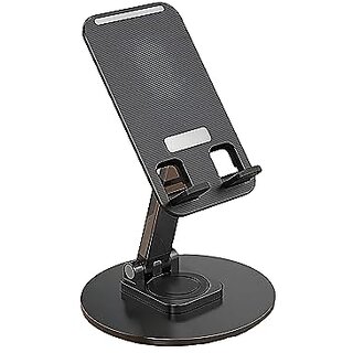                       Dekoq Mobile Phone Stand For Desk 360Xc2Xb0 Rotating Dock Tablet Stand Adjustable Thick Phone Case Stand Compatible With All Mobile Phone Tablet 4-11#39#39 (Black)                                              