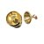 Spherulemuster Brass Akhand Jyoti Diya Om Swastic Stand with Cover Oil Lamp for Temple Home & Office Decor with Tika Katori (14cm Golden)