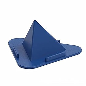 Krifton Mobile Accessories Universal Portable Three-Sided Pyramid Shape Desktop/Table Mobile Holder Stand - Anti Slip Multi Angle (Any Color)