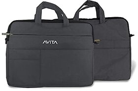 AVITA Polyester Laptop Bag/Compatible for All laptops up to 14 inch  Laptop Sleeve  Splash-Proof Laptop case  Highly Durable Laptop Bag Cum Sleeve case  3-in-1 Laptop Sleeve  Dark Grey
