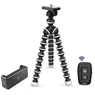                       Tygot Gorilla Tripod/Mini 33 Cm (13 Inch) Tripod For Mobile Phone With Phone Mount And Remote  Flexible Gorilla Stand For Dslr And Action Cameras                                              