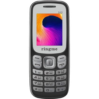                       Ringme 312 Dual Sim Mobile With Digital Camera LED Torch Wireless FM Auto Call Recording  Multi Language                                              