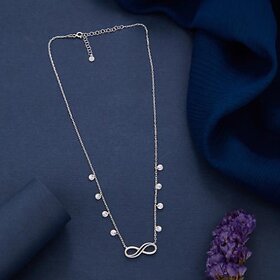 Silver Toned Infinity Pendant Necklace