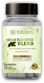 Blue Boost Green Tea +Coffee Blend (Pack of 1) 1000mg Capsule