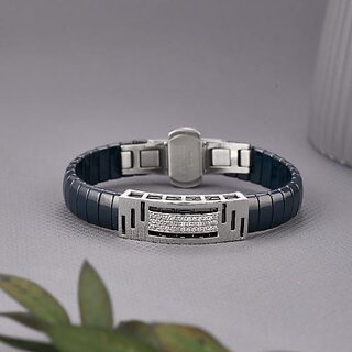 Crystal Silver Black Bracelet