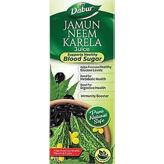                       Dabur Jamun Neem Karela Juice For Healthy Glucose Levels, Digestion, Metabolism  Immunity                                              