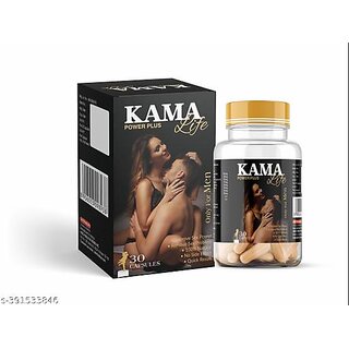 Kama Life Men S-exual Stamina Ayurvedic Supplement For S_exual Pleasure More Energy with 30 Capsules