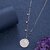 Silver Radiant Round Pendant Necklace