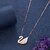 Single Layered White Swan Pendant Necklace