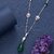 Crystal Silver Chain Green Drop Necklace