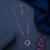 White and Rose Floral Pendant Necklace