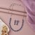 Bule Oval Shaped Silver Jewellery Set