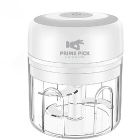 Prime Pick Mini Electric Garlic Chopper with USB Rechargeable Wireless Portable Food Processor Blender Mixer