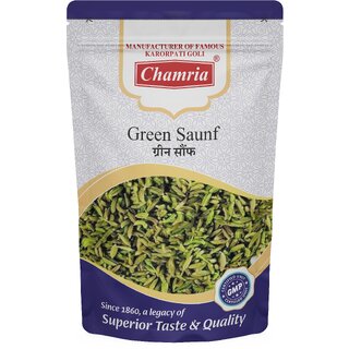 Chamria Green Saunf Mouth Freshener 120 Gm Pouch (Pack of 2)