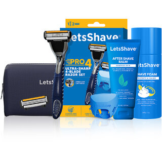                       LetsShave Pro 4 Grooming  Shaving Kit for Men                                              