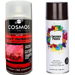                       Cosmos Paints Remover and Deep Brown Spray Paints Combo Pack (Combo of 2)                                              