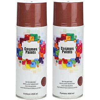                       Cosmos Paints Anti Rust Brown Spray Paint 800 ml (Pack of 2)                                              