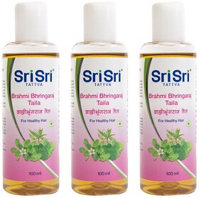 Sri Sri Tattva Brahmi Bhringaraj Hair Oil - Pack Of 3 (100ml)