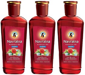 Navratna Cool Hair Oil - Pack Of 3 (500ml)