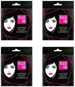 Elle 18 Lasting Glow Compact, Shell - 9g (Pack Of 4)