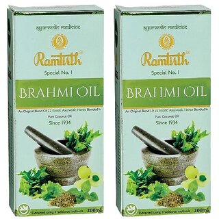                       Ramtirth Brahmi Hair Oil - 100ml (Pack Of 2)                                              