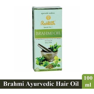                       Ramtirth Brahmi Ayurved Hair Oil - Pack of 1 (100ml)                                              