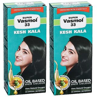                      Super Vasmol 33 Kesh Kala Oil Based Hair Color - 100ml (Pack Of 2)                                              