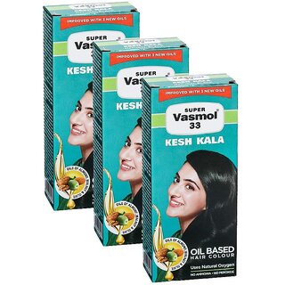                       Super Vasmol Kesh Kala Hair Color Oil - Pack Of 3 (100ml)                                              