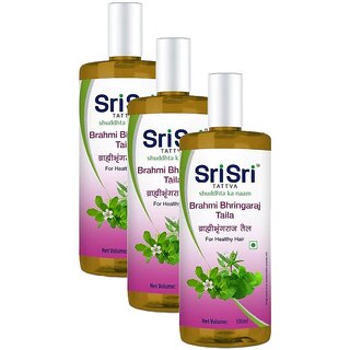 Sri Sri Brahmi Bhringaraj Taila For Hair Oil - 100ml (Pack Of 3)