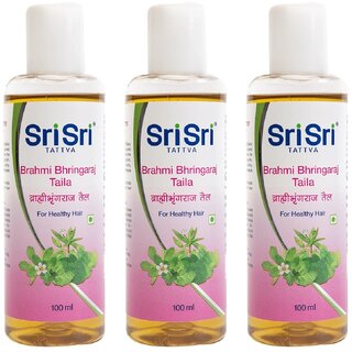 Sri Sri Tattva Brahmi Bhringaraj Hair Oil - Pack Of 3 (100ml)