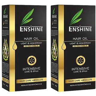                       Enshine Light & Non-Sticky Medicated Hair Oil - 100ml (Pack Of 2)                                              