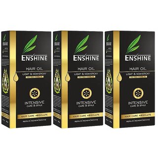                       Enshine Light & Non-Sticky Medicated Hair Oil - 100ml (Pack Of 3)                                              