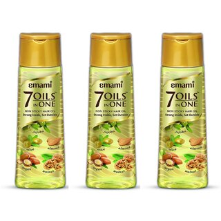                       Emami 7 Oils In One Damage Control Hair Oil - Pack Of 3 (100ml)                                              